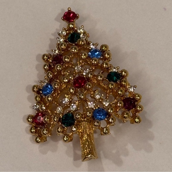 Eisenberg Gorgeous Christmas tree brooch in perfect condition. Marked piece - Picture 4 of 6